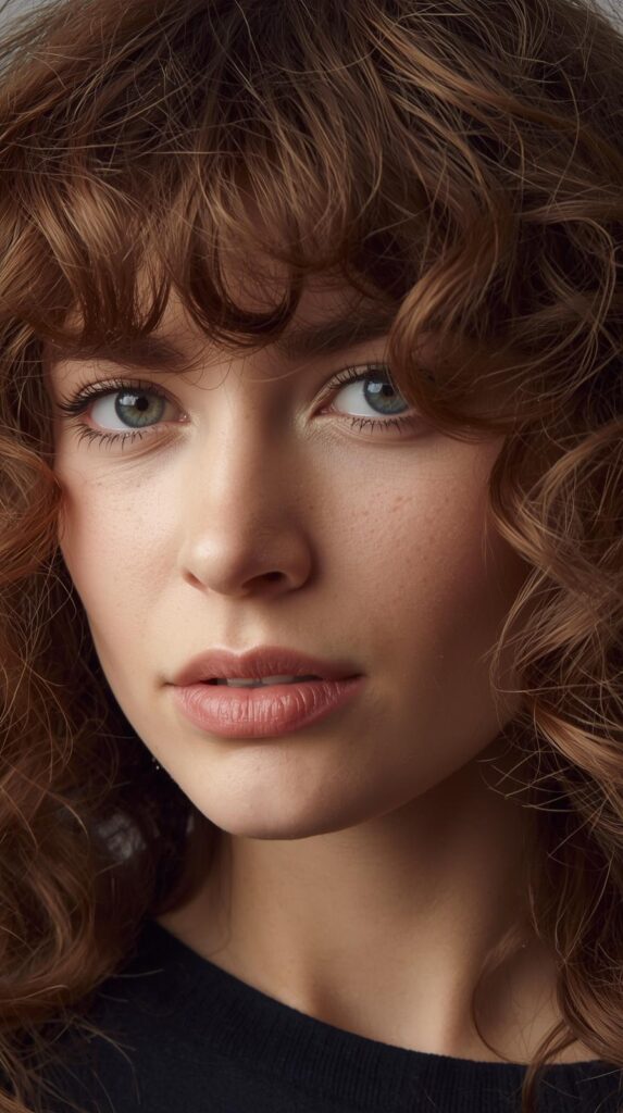 12. Curly Bangs