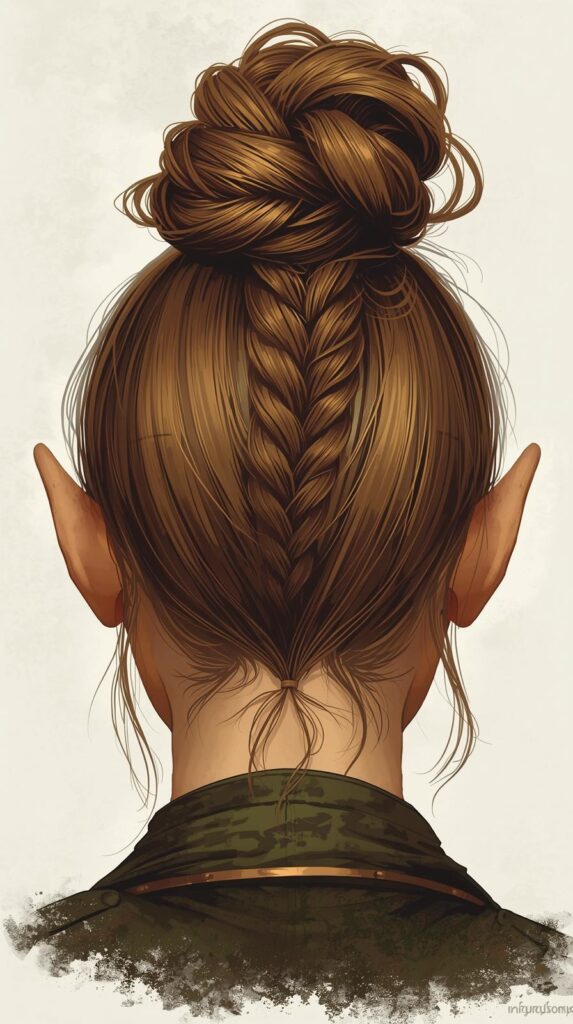 12. Elf Top Knot With Twists