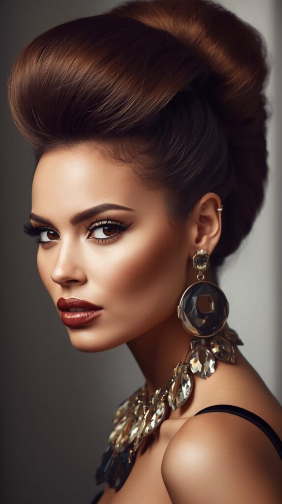 12. High Puff with Statement Accessories