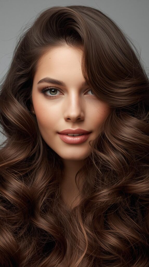 12. Loose Curls with Crown Volume