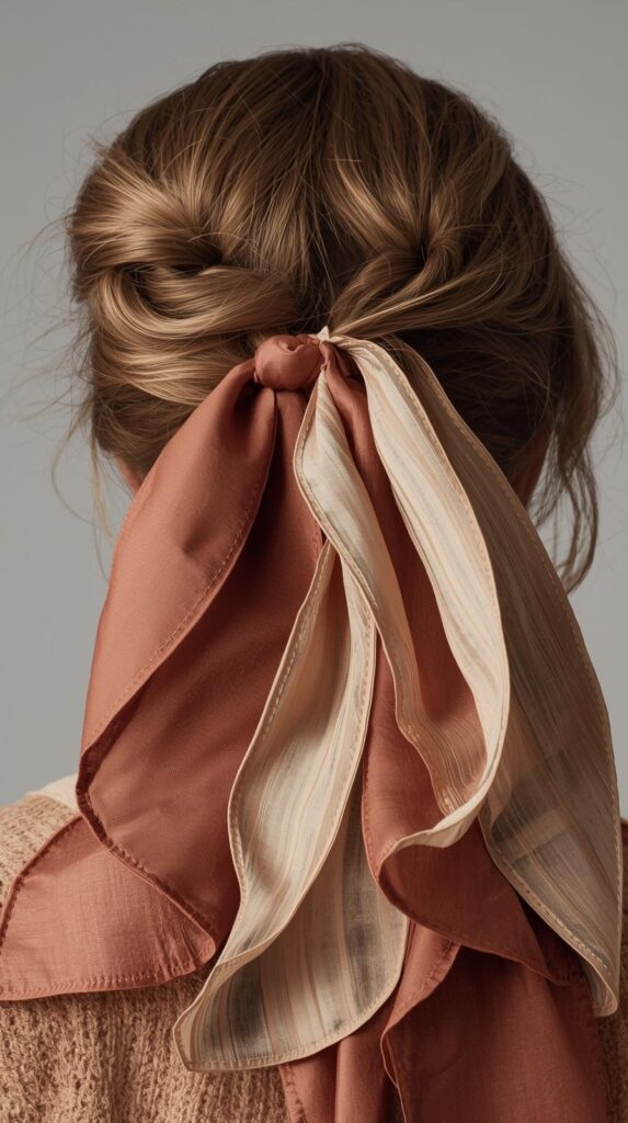 12. Ribbon or Scarf Hair Styling