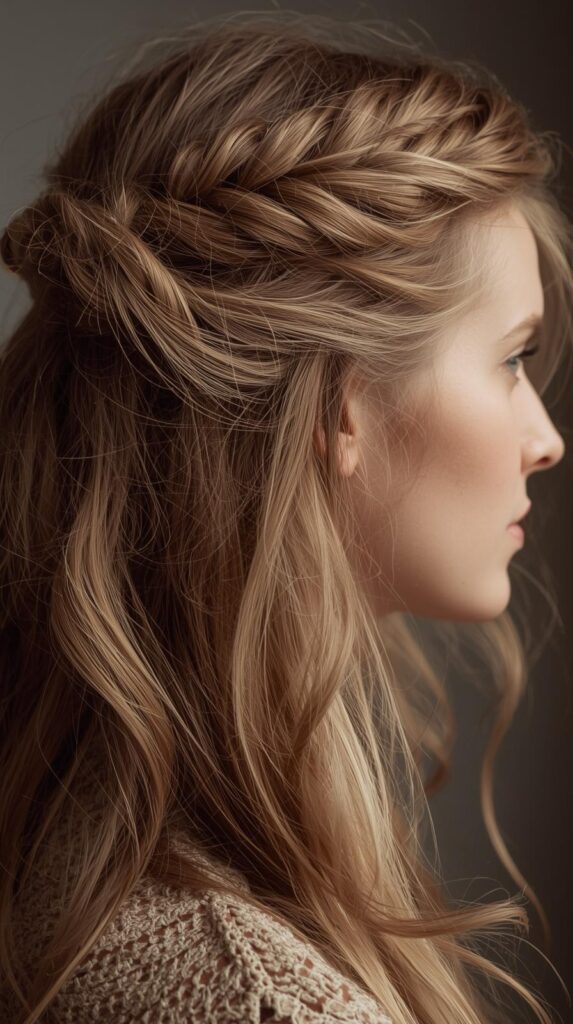 12. Twisted Half-Up Hairstyle