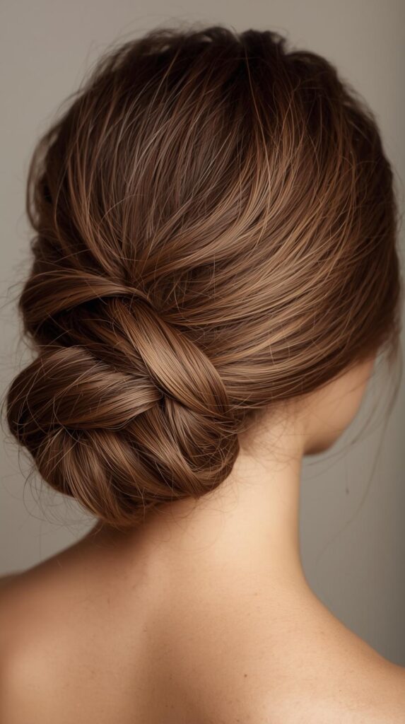 13. Low Chignon Twist