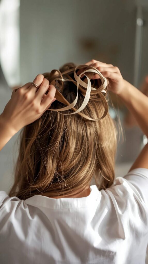 14. Heatless Curl Routine