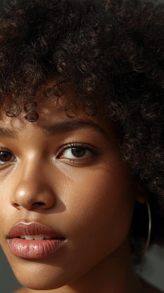 14. Side-Parted Natural Fro