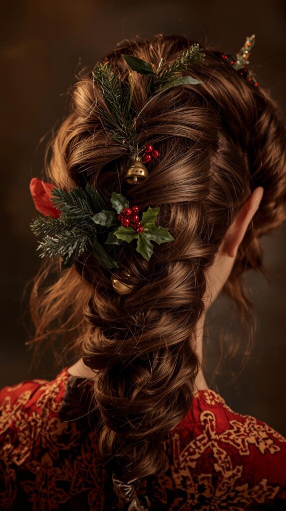 15. Accessorized Christmas Elf Hair