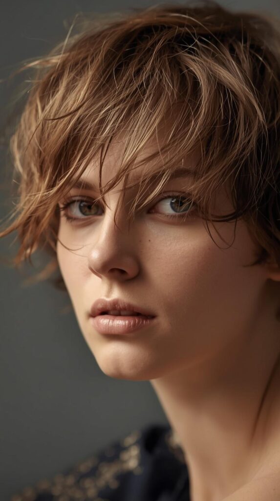 15. Tousled Short Hair Look