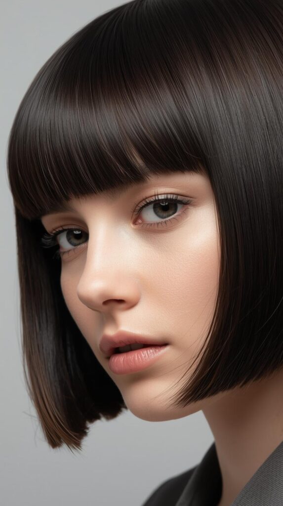 2. Sleek Straight Bob