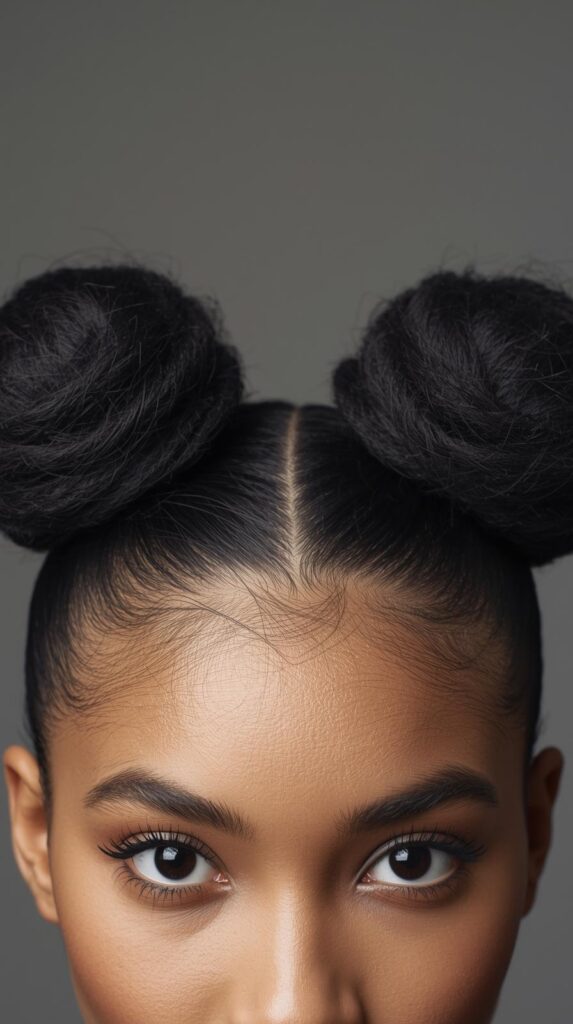 3. Double Space Buns