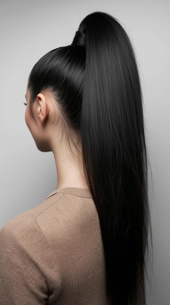 4. High Ponytail with Volume