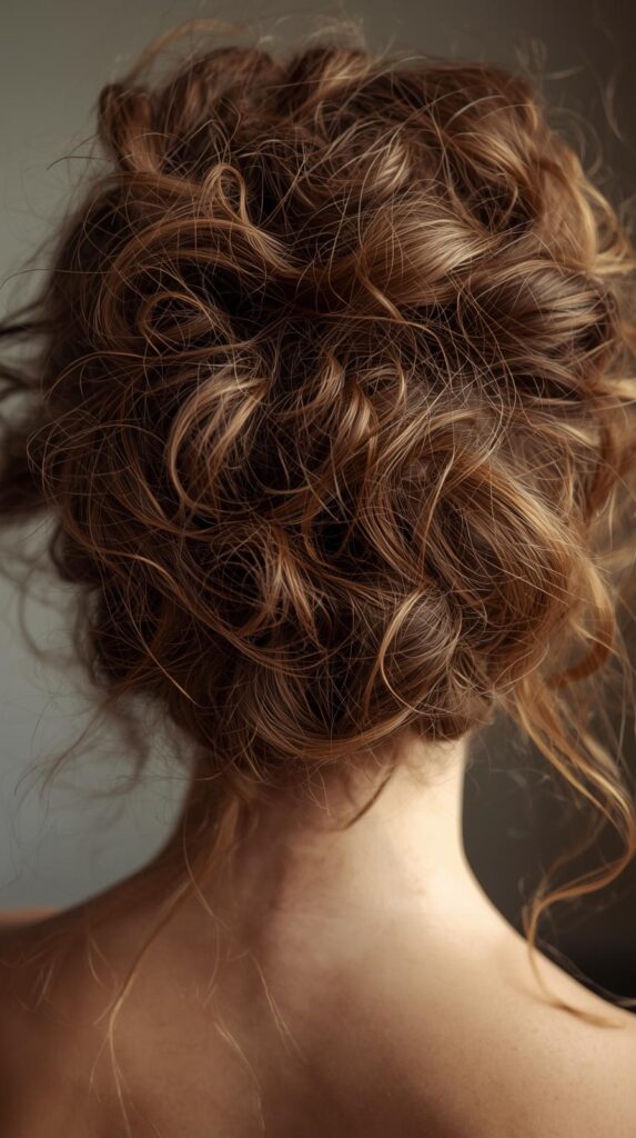 5. Messy Curly Updo