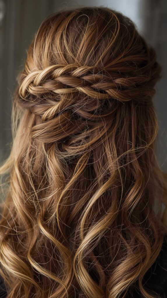 5. Twisted Half-Up Crown