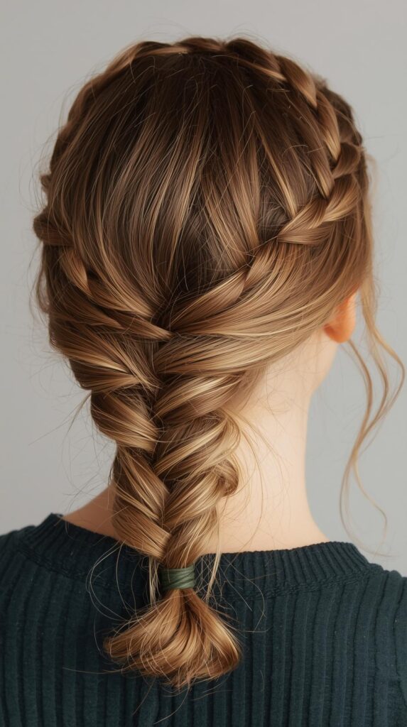 6. Braided Crown for Traditional Holiday Caroling Hairstyles