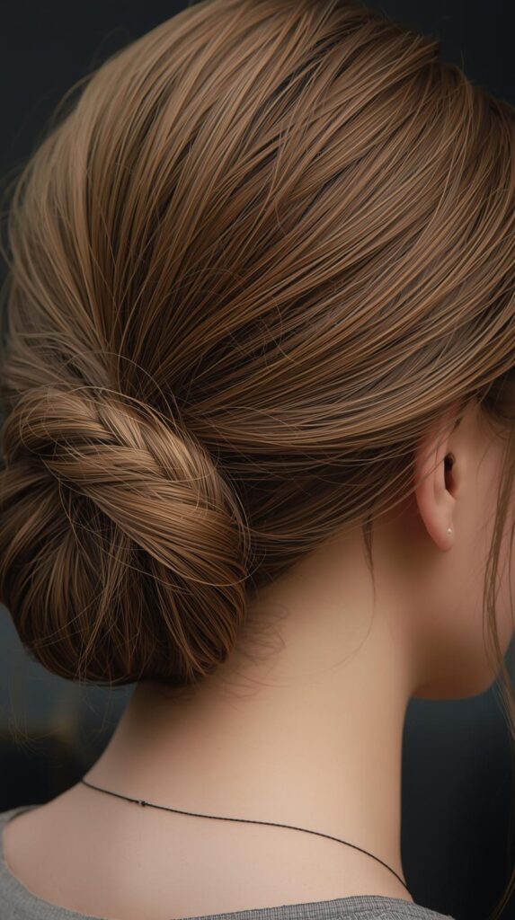6. Low Ponytail with Braided Accent