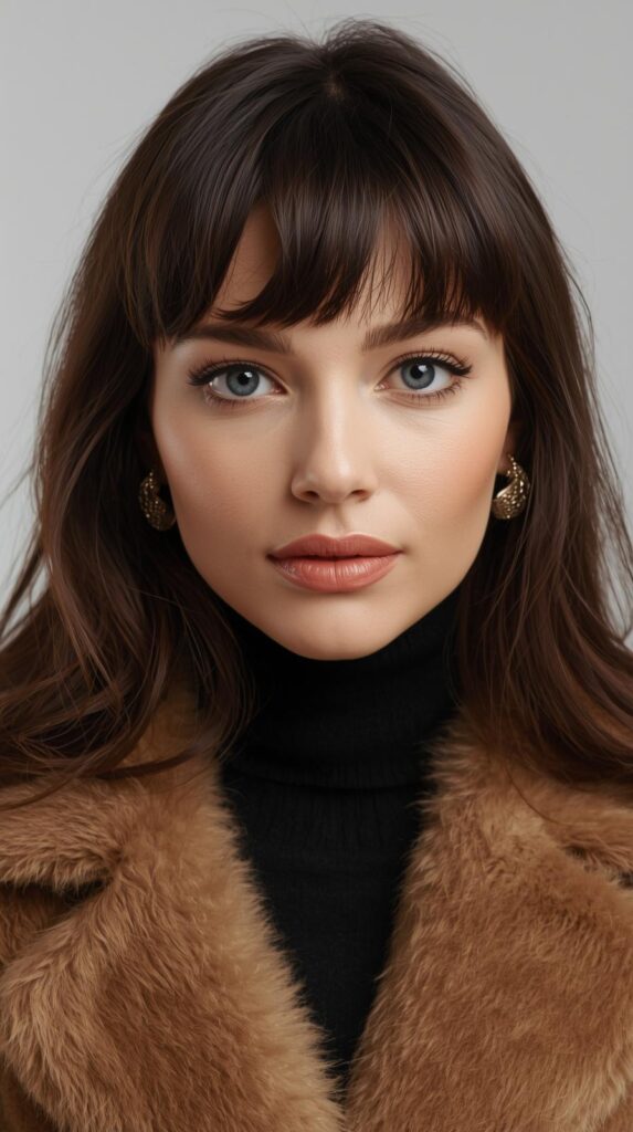 6. Side-Swept Bangs for Winter Elegance