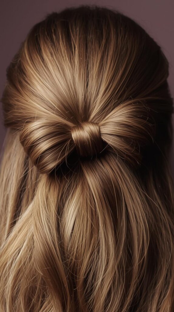 7. Half-Up Bow Hairstyle