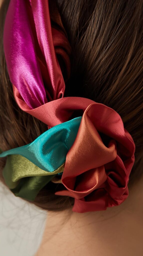 7. Switch to Silk or Satin Hair Accessories