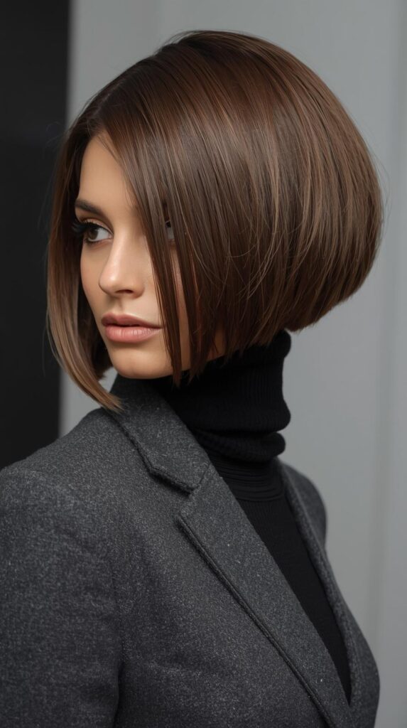 8. Inverted Bob for Sharp Winter Styling