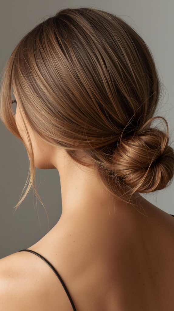 8. Textured Low Ponytail