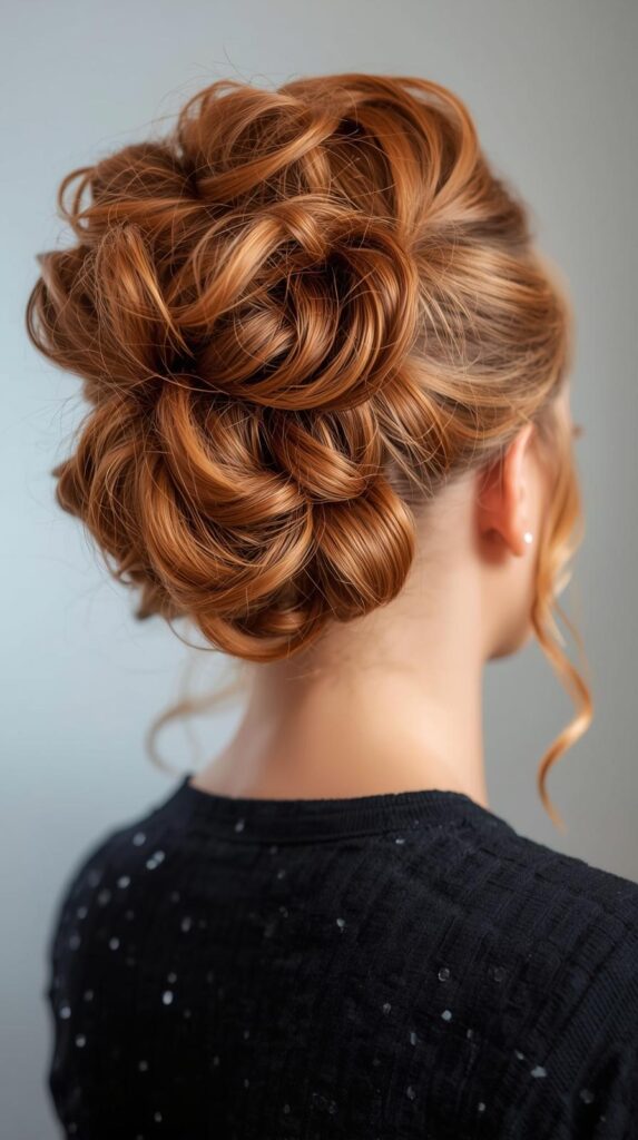 1. Defined Curl Puff for a Cute Hoco Look