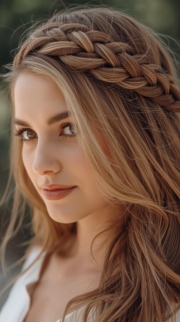 1. Classic Heart-Shaped Crown Braid