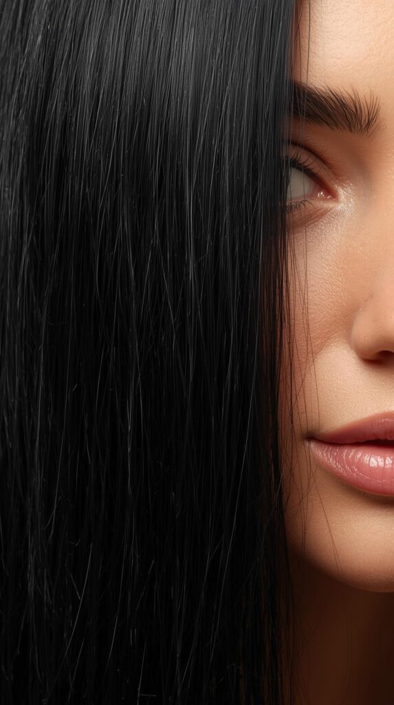 1. Jet Black with Natural Shine