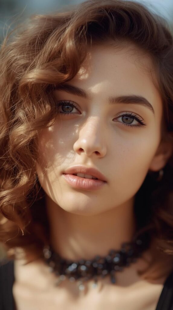 1. Soft Defined Curls with Side Part