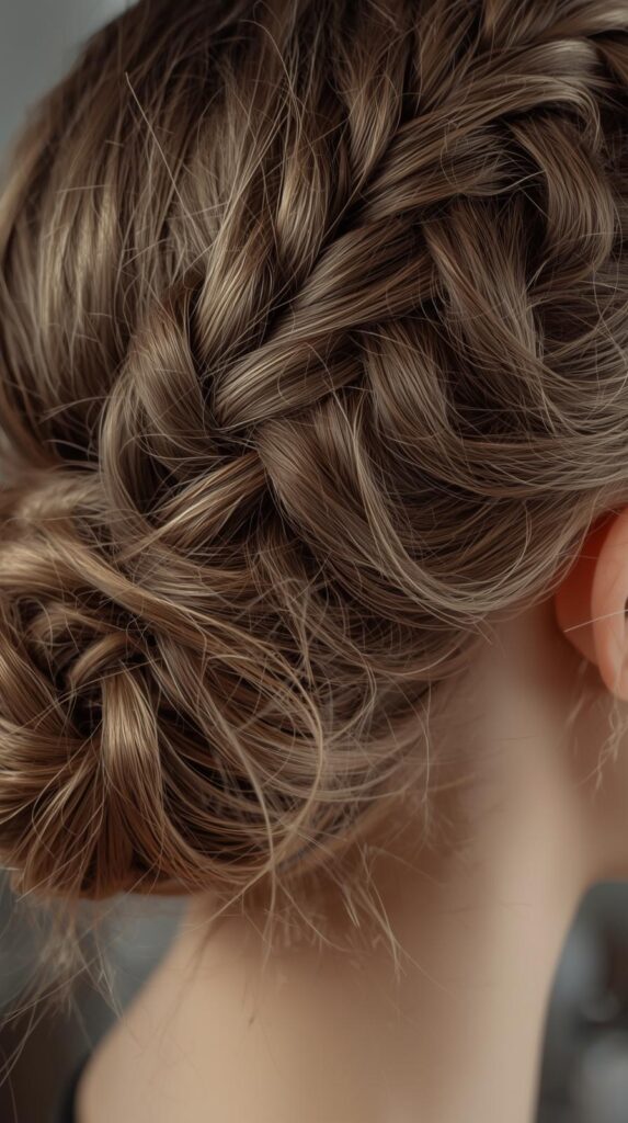 10. Side Bun with Twisted Details