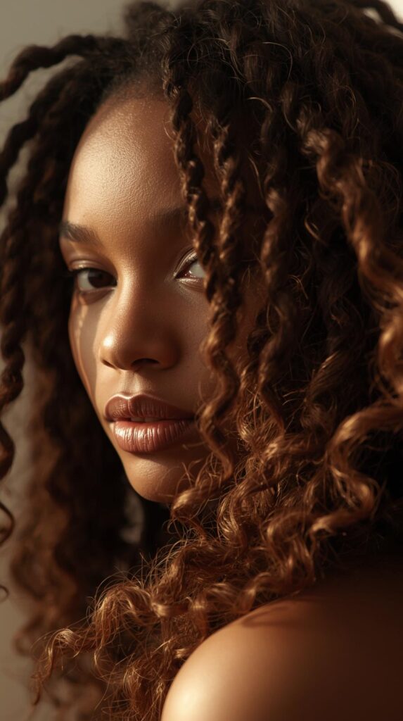 11. Loose Locs with Romantic Waves