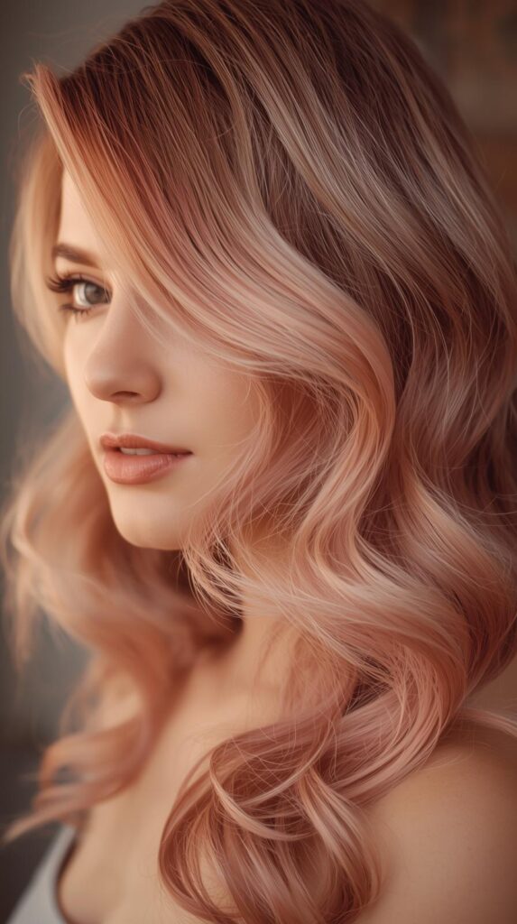 11. Pink Balayage Valentine Hairstyle