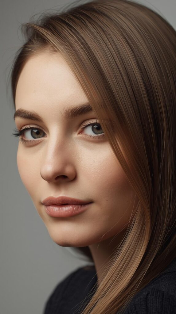 11. Straight Hair With a Simple Side Part