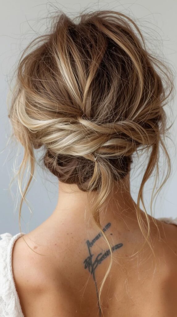 12. Boho Loose Updo