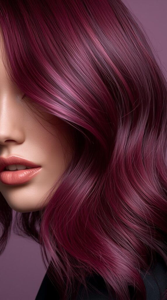 12. Cool-Toned Cherry Cola Hair