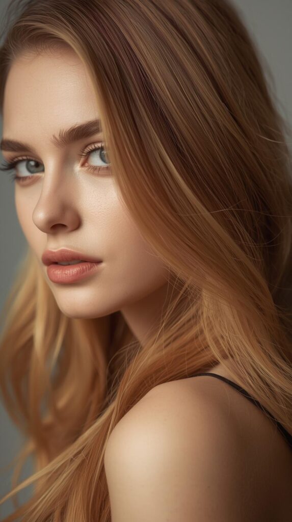 12. Subtle Burgundy Tint on Golden Blonde