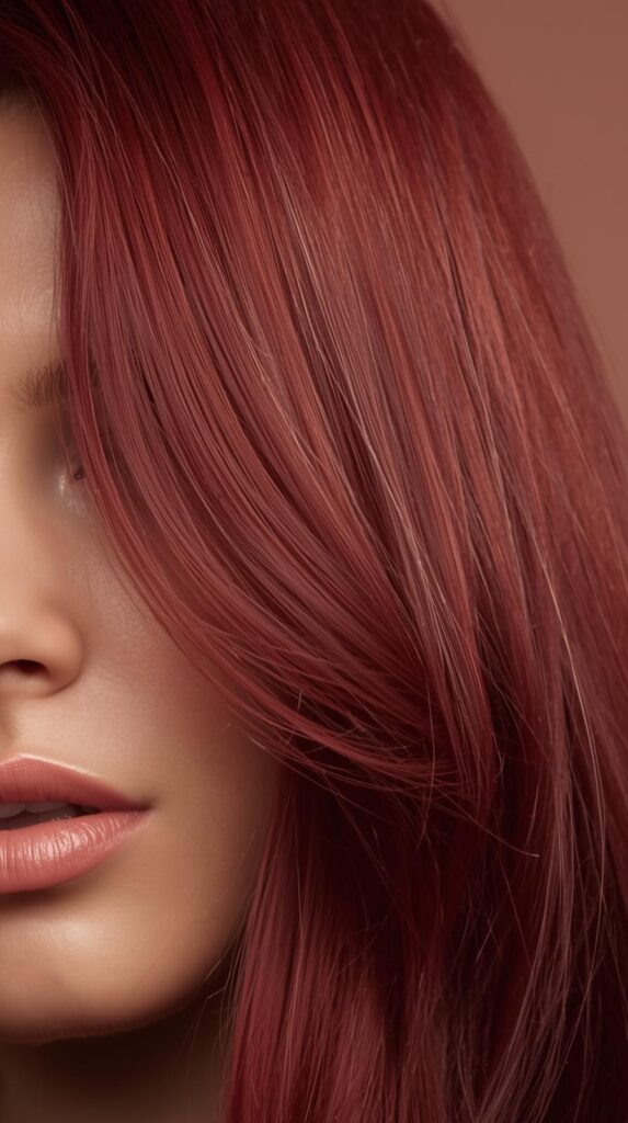 13. Low-Maintenance Cherry Cola Hair