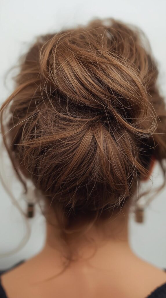 2. Messy Textured Bun