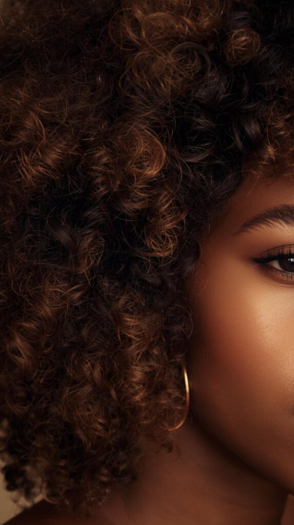 2. Soft Curly Afro with Defined Edges