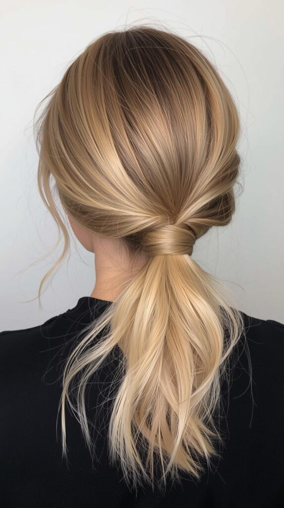 2. Soft Low Ponytail for Comfortable Everyday Styling