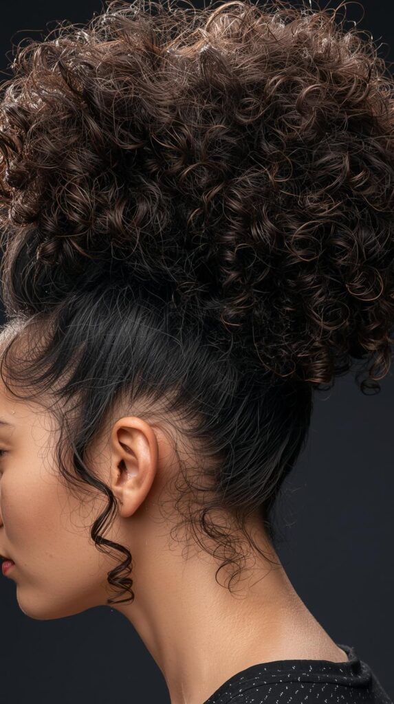 3. Curly High Ponytail with Volume