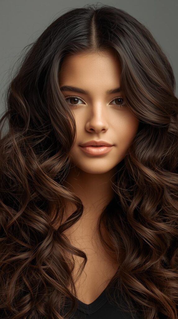 3. Half-Up Half-Down Voluminous Curls