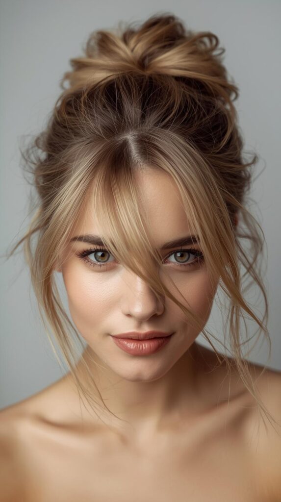 3. Loose Bun with Natural Texture