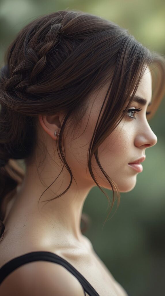 3. Low Ponytail with Face-Framing Pieces