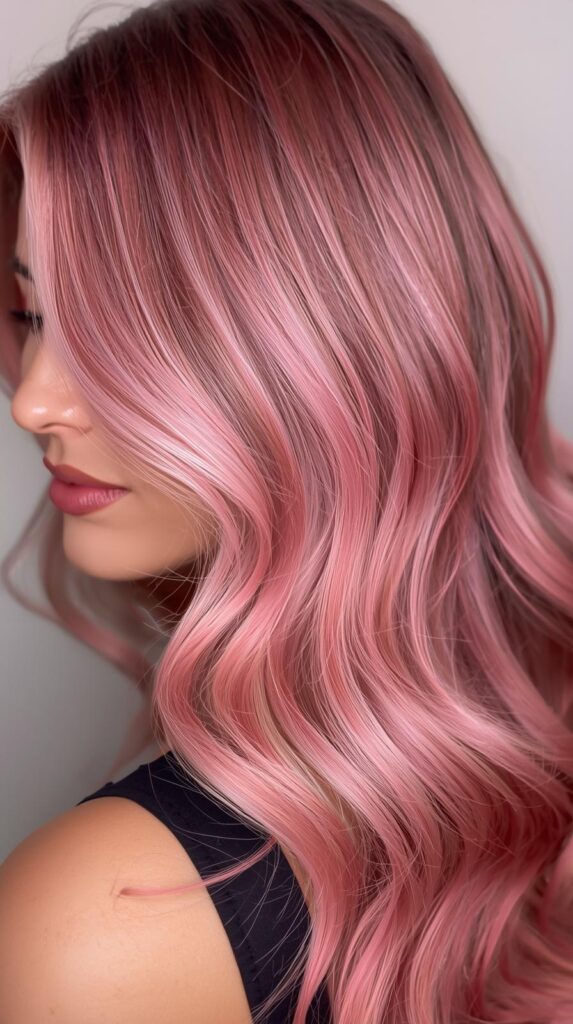 3. Pink Ombre Valentine Hairstyle