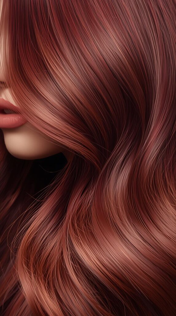 4. Cherry Cola Hair on Long Waves
