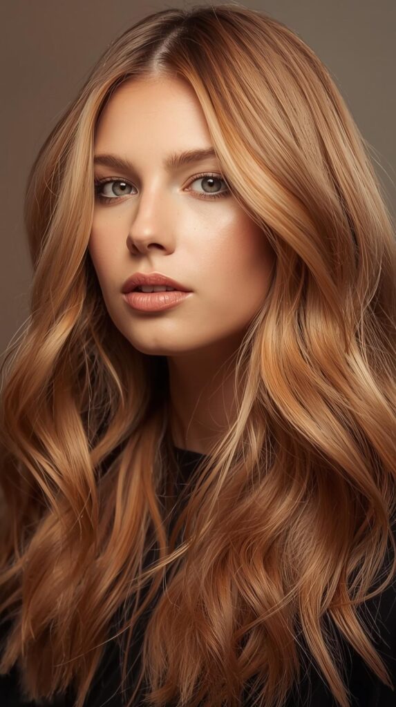 4. Golden Blonde and Copper Balayage