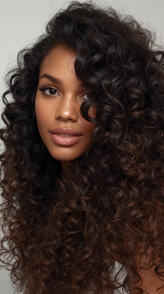 4. Half-Up Half-Down Natural Curls