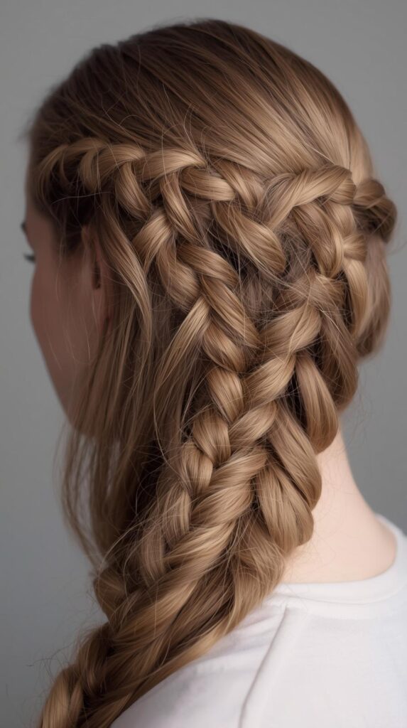 4. Half-Up Heart Braid Style