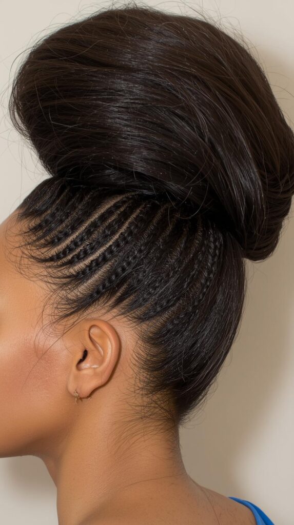 5. High Puff with Laid Baby Hairs