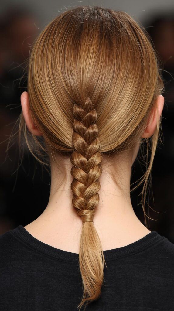5. Low Braided Ponytail