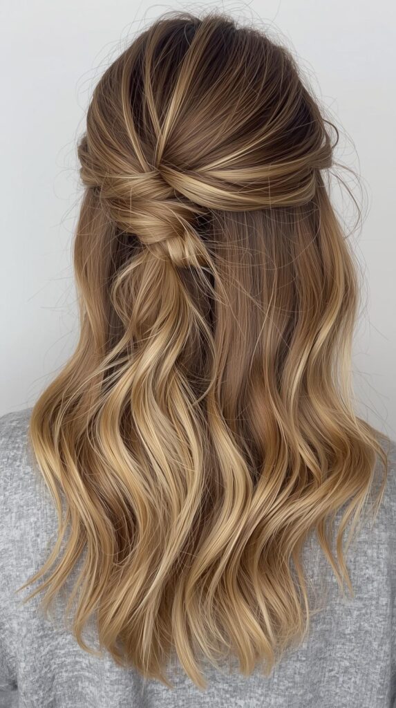 5. Simple Half-Up Hairstyle for Daily Practicality